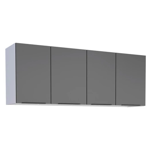 Armário Aéreo de Cozinha Aço 4 Portas Júpiter 150 Cozimax Preto
