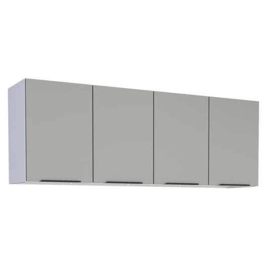Armário Aéreo de Cozinha Aço 4 Portas Júpiter 160 Cozimax Cinza Argila