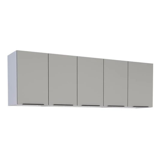 Armário Aéreo de Cozinha Aço 5 Portas Júpiter 180 Cozimax Cinza Argila
