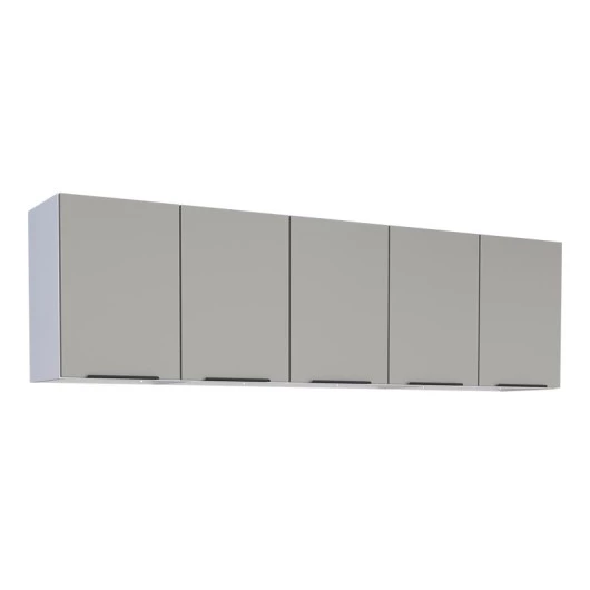 Armário Aéreo de Cozinha Aço 5 Portas Júpiter 200 Cozimax Cinza Argila