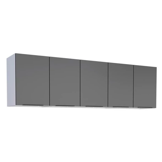 Armário Aéreo de Cozinha Aço 5 Portas Júpiter 200 Cozimax Preto