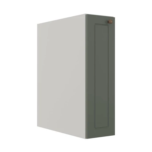 Módulo Balcão 20cm 1 Porta 100% MDF Cozinha Modulada Provence Robel Branco/Salvia Matte