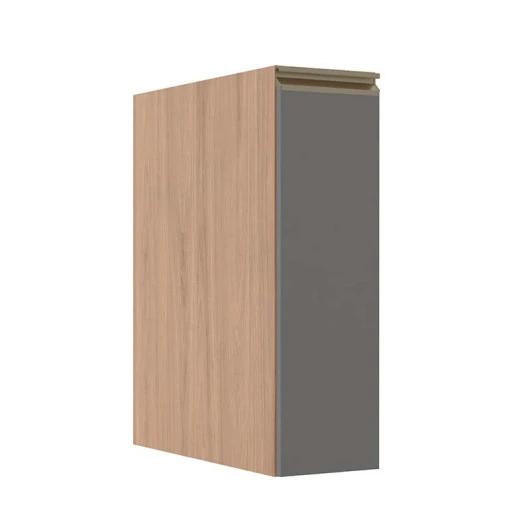 Módulo Balcão 20cm 1 Porta 100% MDF Cozinha Modulada Gold Robel Hanover/Cinza Matte