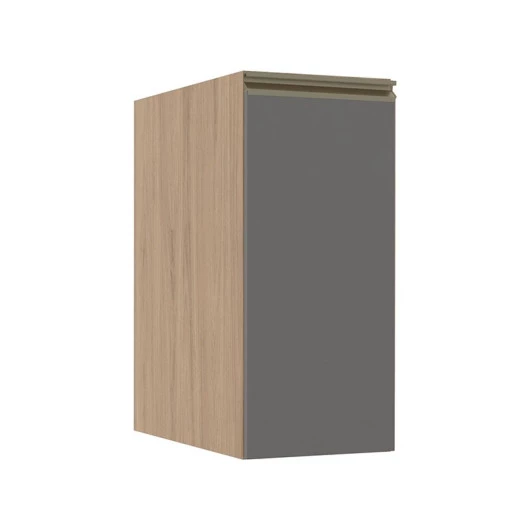 Módulo Balcão 30cm 1 Porta 100% MDF Cozinha Modulada Gold Robel Hanover/Cinza