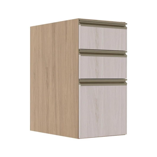 Módulo Balcão 35cm 3 Gavetas 100% MDF Cozinha Modulada Gold Robel Hanover/Aspen
