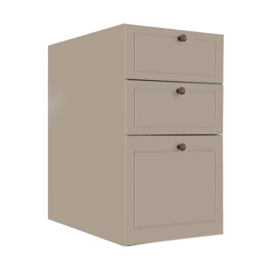 Módulo Balcao 40cm 3 Gavetas 100% MDF Cozinha Modulada Provence Robel Fendi/Fendi Matte
