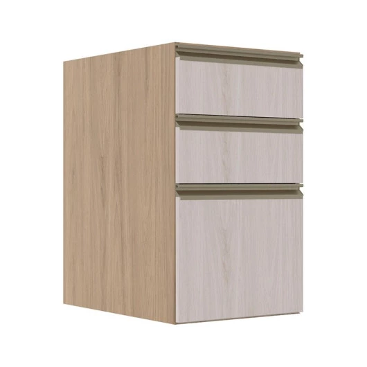 Módulo Balcão 40cm 3 Gavetas 100% MDF Cozinha Modulada Gold Robel Hanover/Aspen
