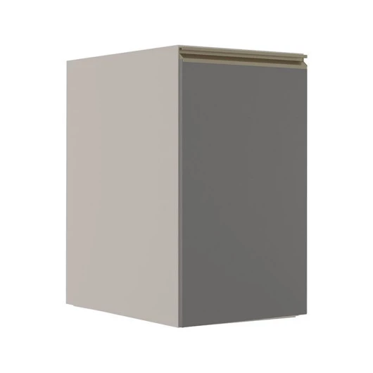 Módulo Balcão 40cm 1 Porta 100% MDF Cozinha Modulada Gold Robel Fendi/Cinza