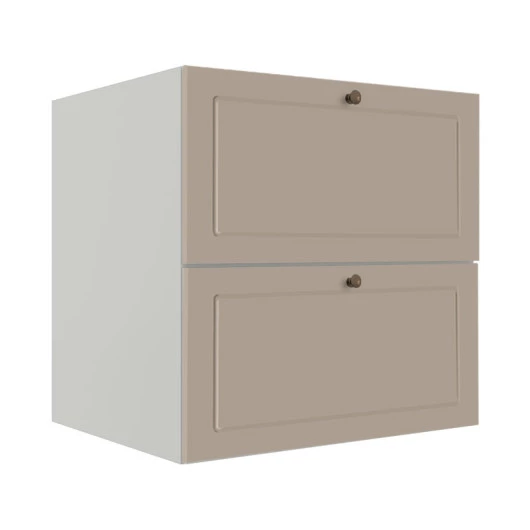 Módulo Balcao 70cm 1 Gaveta 1 Porta Basculante 100% MDF Cozinha Provence Robel Branco/Fendi Matte