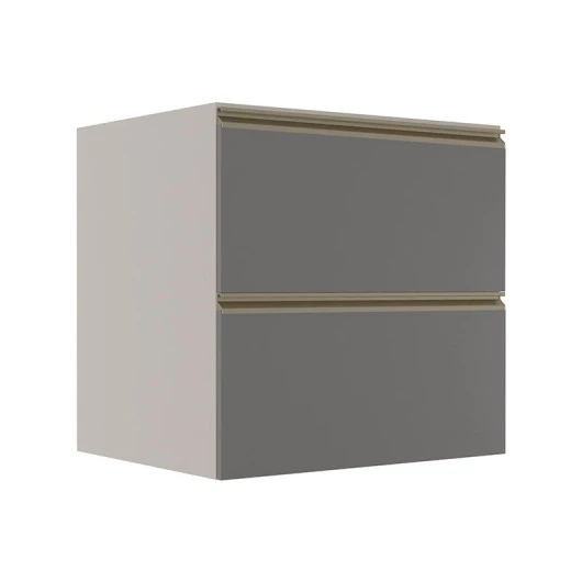 Módulo Balcão 70cm 1 Gaveta 1 Porta Basculante 100% MDF Cozinha Modulada Gold Robel Fendi/Cinza