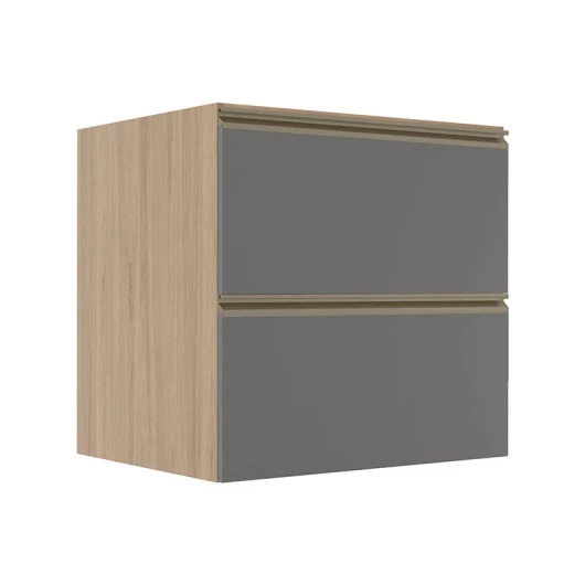 Módulo Balcão 70cm 1 Gaveta 1 Porta Basculante 100% MDF Cozinha Modulada Gold Robel Hanover/Cinza