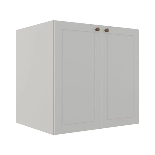 Módulo Balcao 70cm 2 Portas 100% MDF Cozinha Modulada Provence Robel Branco/Branco Matte