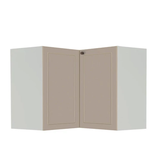 Módulo Balcao de Canto L 94x96cm 100% MDF Cozinha Provence Robel Branco/Fendi Matte