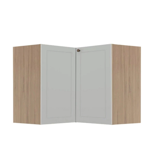 Módulo Balcao de Canto L 94x96cm 100% MDF Cozinha Provence Robel Hanover/Branco Matte