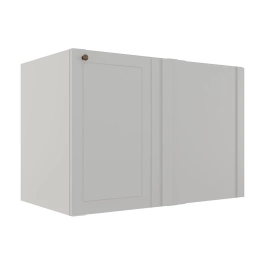 Módulo Balcao de Canto Reto 100cm Direito/Esquerdo 100% MDF Cozinha Provence Robel Branco/Branco Matte