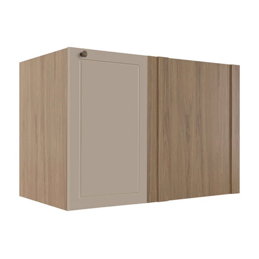 Módulo Balcao de Canto Reto 100cm Direito/Esquerdo 100% MDF Cozinha Provence Robel Hanover/Fendi Matte