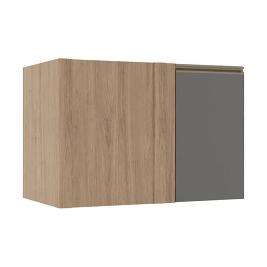 Módulo Balcao De Canto Reto 100cm Direito 100% MDF Cozinha Modulada Gold Robel Hanover/Cinza
