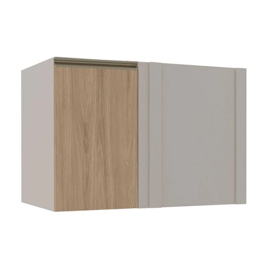 Módulo Balcao De Canto Reto 100cm Esquerdo 100% MDF Cozinha Modulada Gold Robel Fendi/Hanover