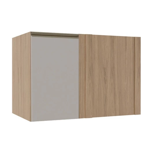 Módulo Balcao De Canto Reto 100cm Esquerdo 100% MDF Cozinha Modulada Gold Robel Hanover/Fendi