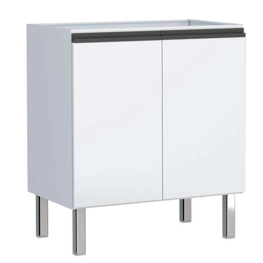 Balcão de Aço Para Cooktop 2 Portas 77cm Sem Tampo Gaia Flat Cozimax Branco