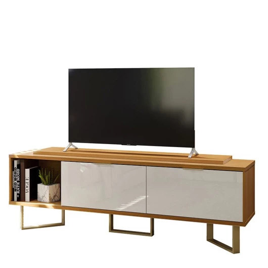 Rack Para TV 65 Polegadas Sagary 1.8 EAX Móveis Tauari/Off White