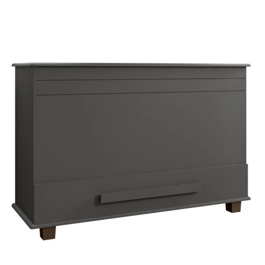 Baú Organizador Quarto com Gaveta 137cm Itália RV Móveis Grafite