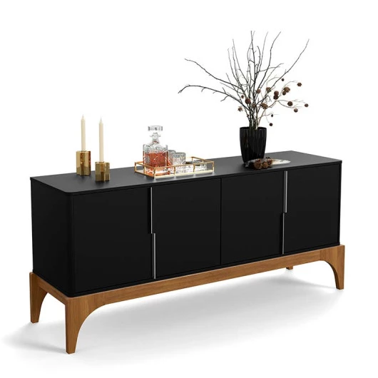 Buffet Para Sala de Jantar Amalfi Lukaliam Preto/Canela
