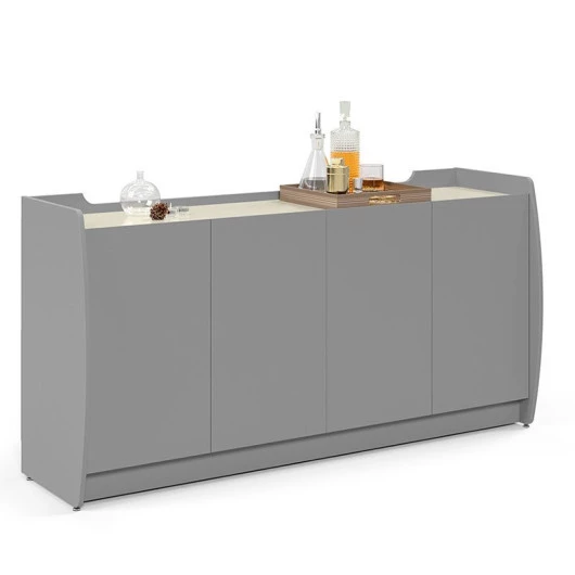 Buffet Sala Jantar Sublime 1.6 Gelius Cinza/Off White