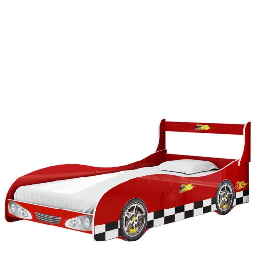 Cama de Solteiro Carro Rally Gelius Vermelho