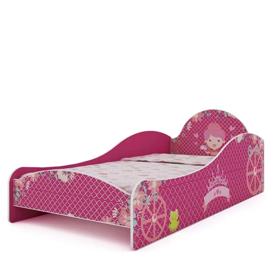 Cama de Princesa Infantil Menina Para Colchão 88cm Gelius Pink Plock