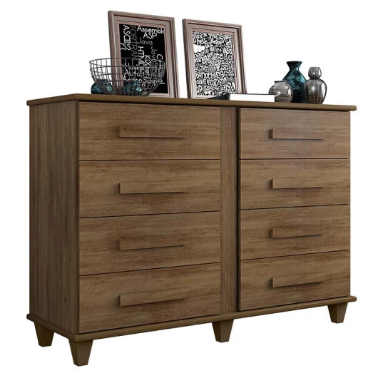 Cômoda Grande 8 Gavetas 136cm Georgia RV Móveis Freijo