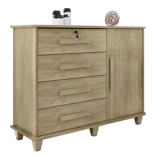 Cômoda com Sapateira 4 Gavetas Grécia RV Móveis Niagara