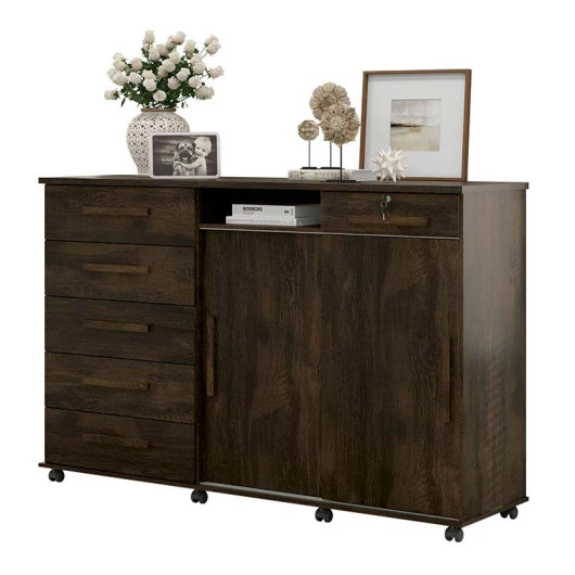 Cômoda Grande Organizadora 176cm Max New Lukaliam Noce