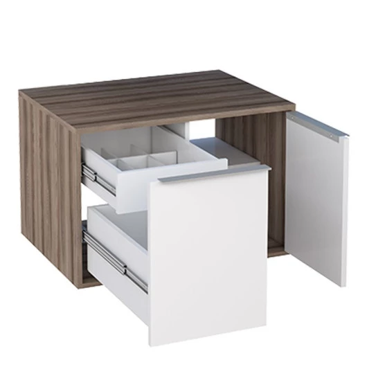 Módulo Suspenso Para Banheiro Arati 60 Cozimax Branco/Tamarindo