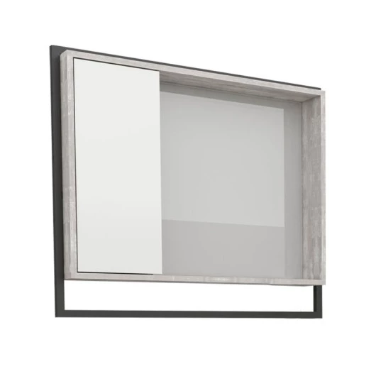 Espelho Para Banheiro Madeira Apoema 60 Cozimax Branco/Calcare