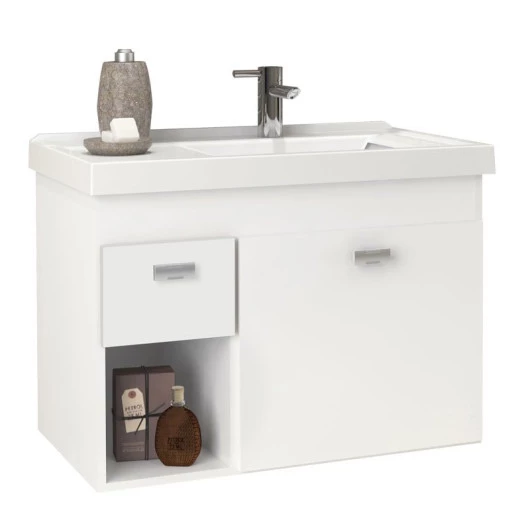Gabinete Para Banheiro Madeira Camélia 60 Cozimax Branco