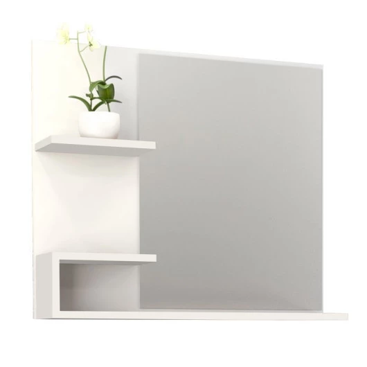 Espelho Para Banheiro Madeira Camélia 60 Cozimax Branco