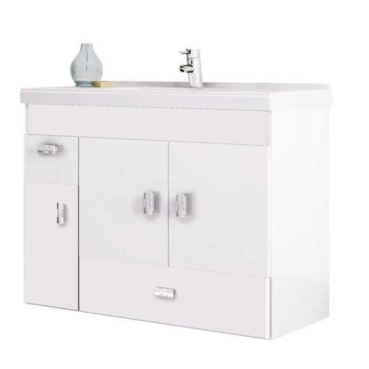 Gabinete Para Banheiro Madeira Orquídea 80 Cozimax Branco
