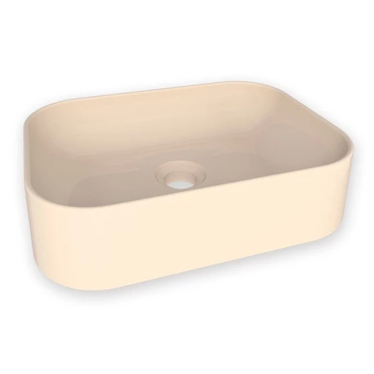 Cuba Para Banheiro Oval 39x29 Mármore Sintético Luna Cozimax Areia