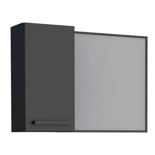 Espelho Para Banheiro Aço Romã 60 Cozimax Preto