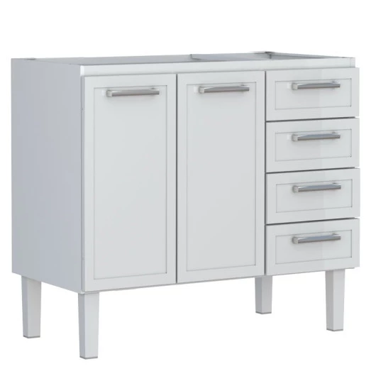 Gabinete de Pia 120 Apolo Flat 4G Cozimax Branco 