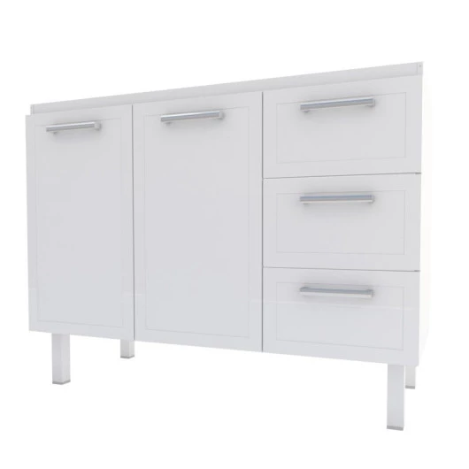 Gabinete de Pia 120 Apolo Flat 3G Cozimax Branco 