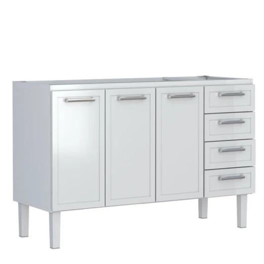 Gabinete de Pia 140 Apolo Flat 4G Cozimax Branco 