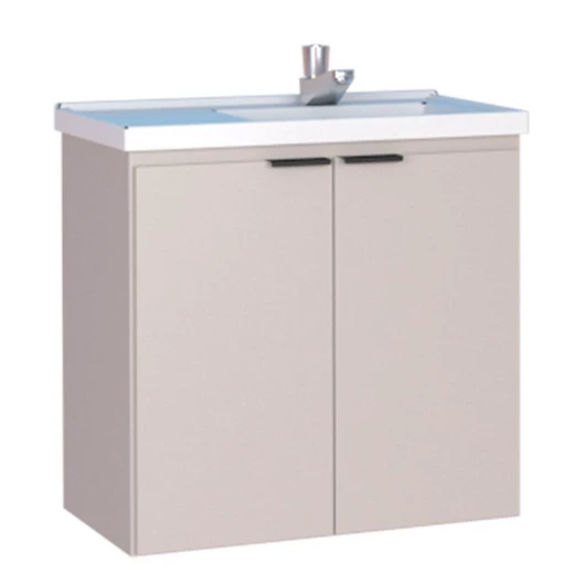 Gabinete Para Banheiro Madeira Aster 60 Com Lavatório Cozimax Nude