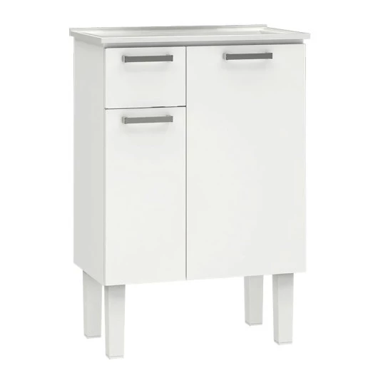 Gabinete Para Banheiro Aço Com Pés Araça 60 Cozimax Branco