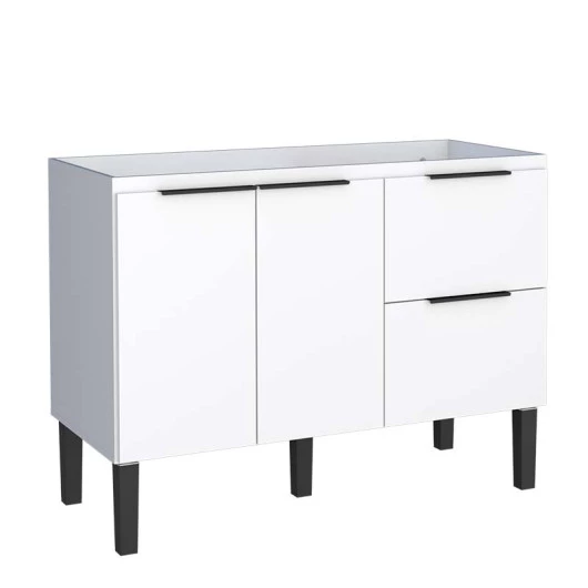 Gabinete De Madeira Para Pia De Cozinha 120cm Cisne Cozimax Branco