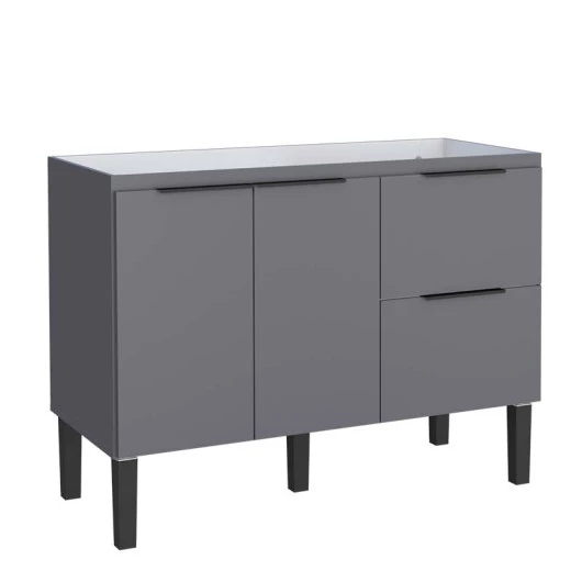 Gabinete De Madeira Para Pia De Cozinha 120cm Cisne Cozimax Cinza
