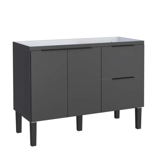 Gabinete De Madeira Para Pia De Cozinha 120cm Cisne Cozimax Preto