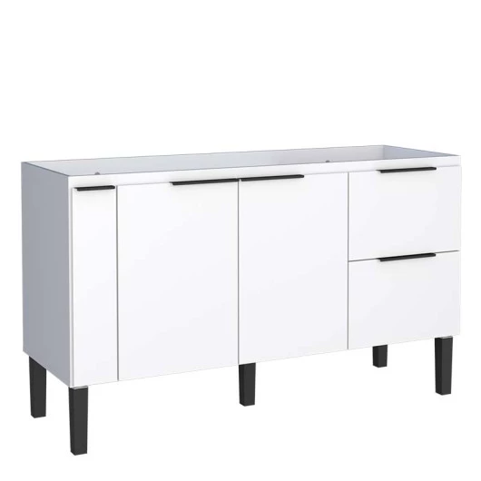 Gabinete De Madeira Para Pia De Cozinha 150cm Cisne Cozimax Branco