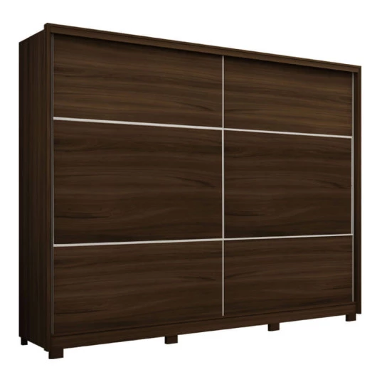 Guarda Roupa 2 Portas 100% MDF Apolo Gelius Nogueira